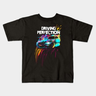 Driving Performance. BMW car trippy vibe. Kids T-Shirt
